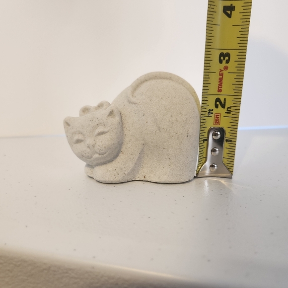 Vintage Marbell Stone Art Museum Belgium 3" Modern Marble Cat Sculpture Figurine - Picture 6 of 7